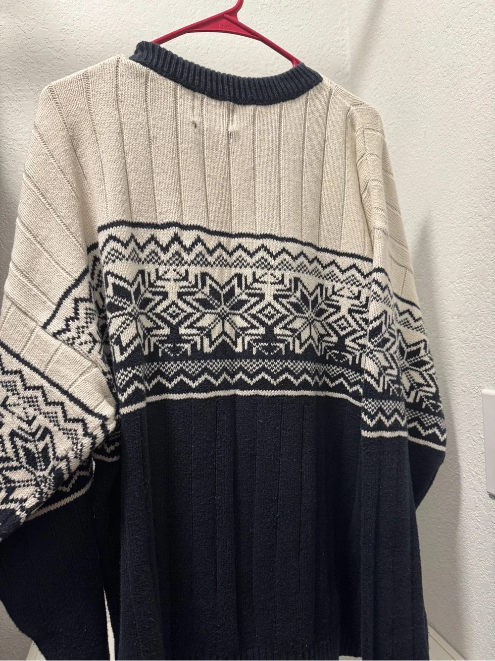 Old Glory Navy & Cream Fair Isle Crewneck Sweater